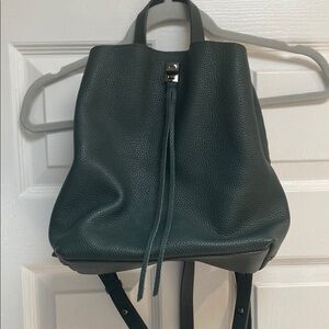 Rebecca Minkoff Elegant Green Leather Backpack
